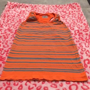 Athleta orange and gray sports bra tank size small